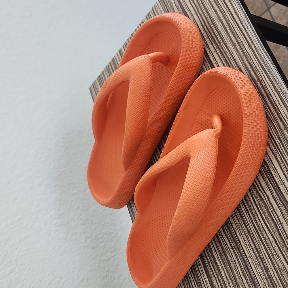Orange Flip Flop Sandals - Picture 2 of 7